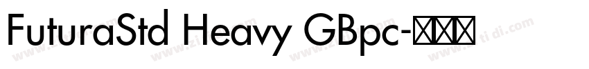 FuturaStd Heavy GBpc字体转换